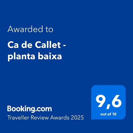 Ca De Callet - Planta Baixa アパート Estación